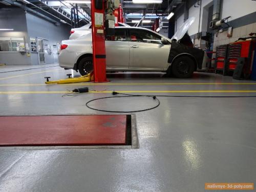 Пол в автосервисе. Опыт применения наливных полов в автосервисе