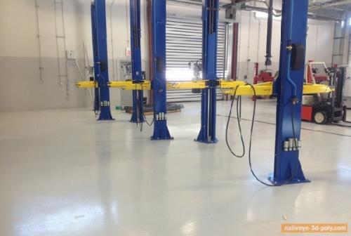 Пол в автосервисе. Опыт применения наливных полов в автосервисе